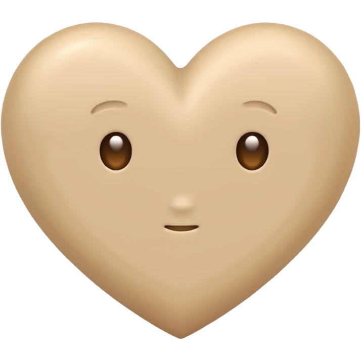 Beige heart emoji