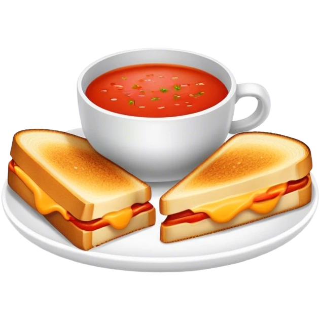 Grilled cheese and tomato soup emoji