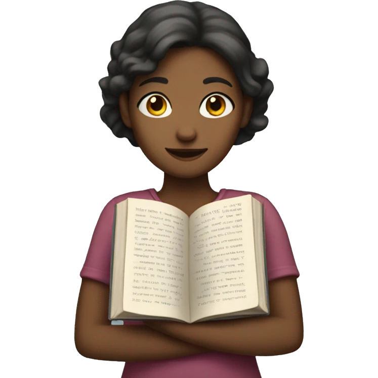 a girl with a book in her hands emoji
