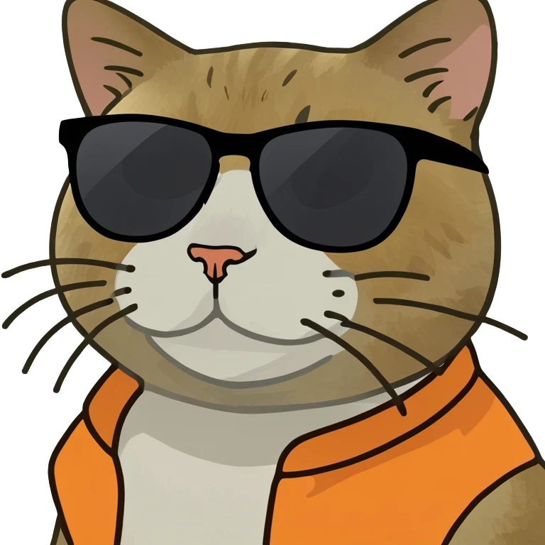 Cat with sunglasses emoji
