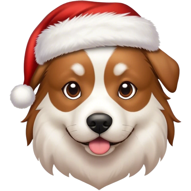 dog with santa hat emoji