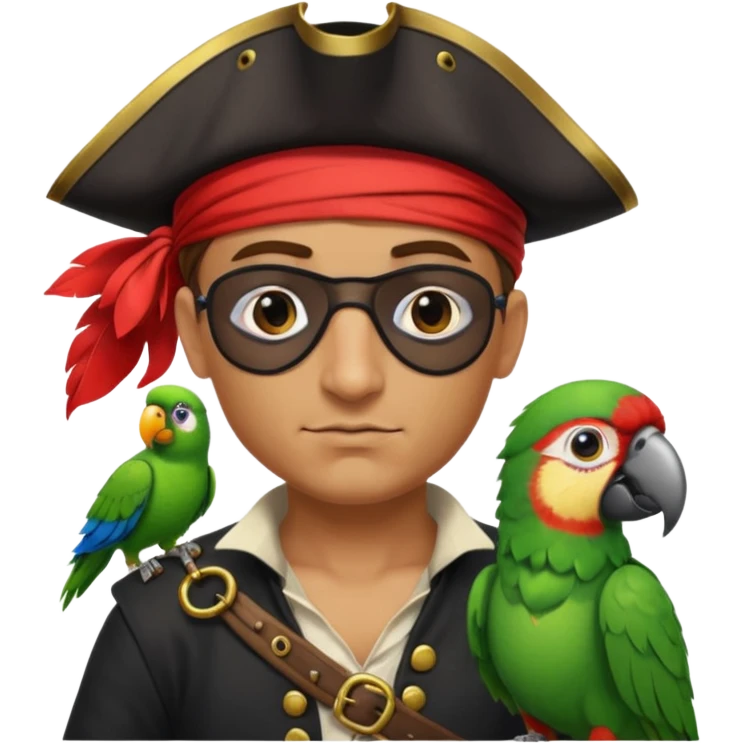 pirate and parrot emoji