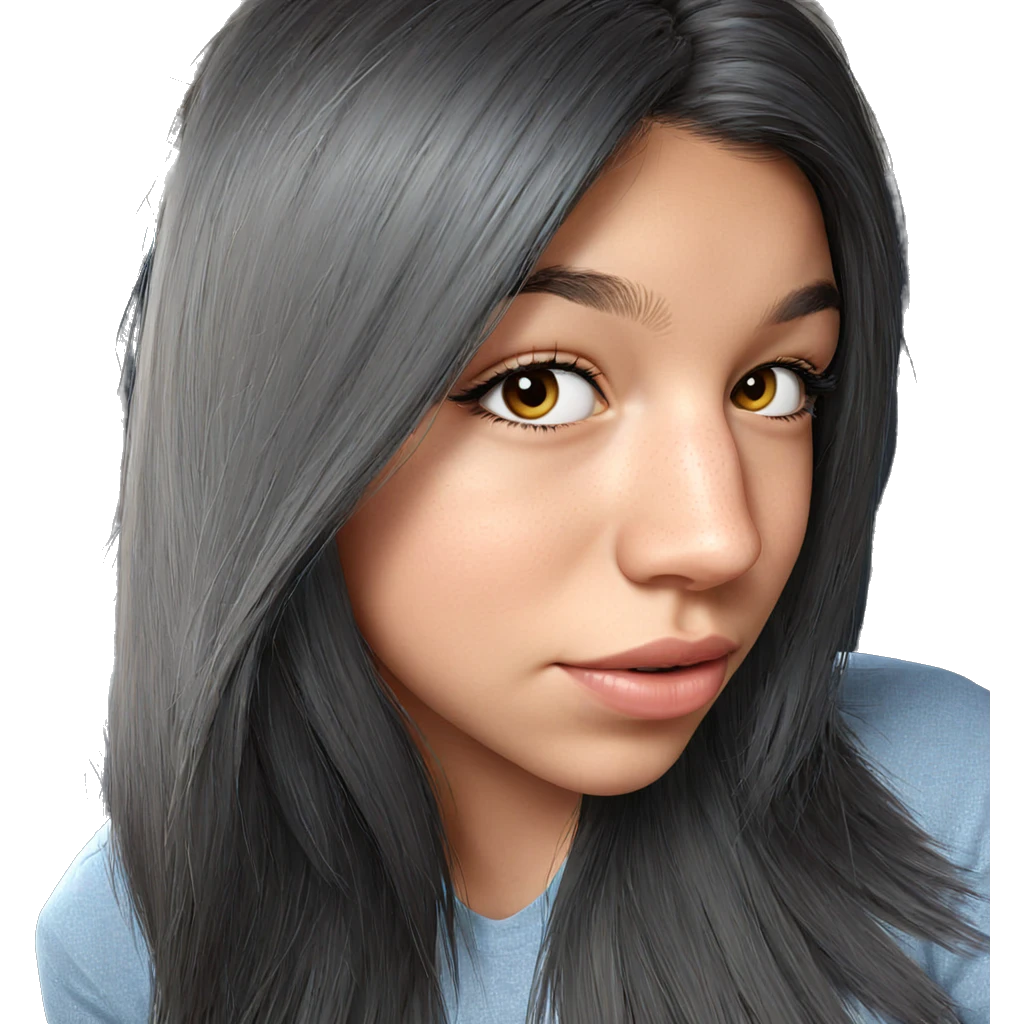 realistic portrait of girl emoji