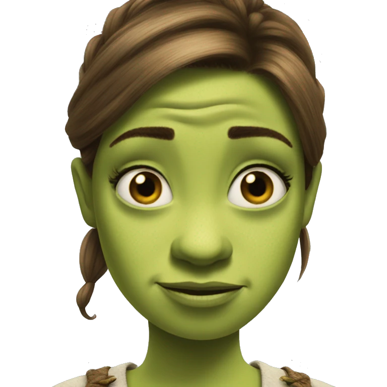 Fiona from shrek making an awful face of dread and despair emoji