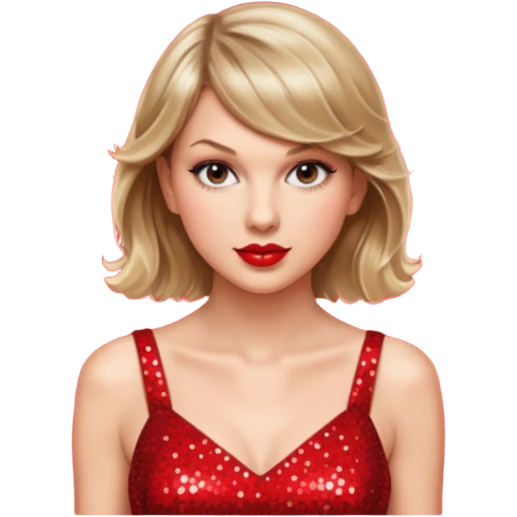 Glitter background with red album Taylor Swift emoji
