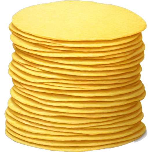 Stack of corn tortillas emoji