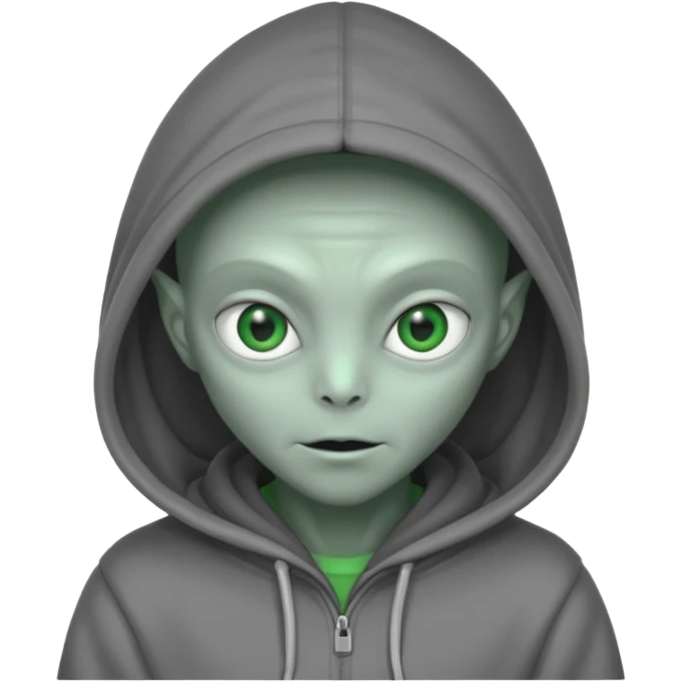 allien with hoodie emoji