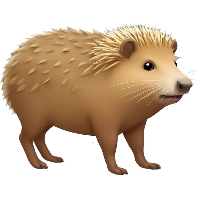 a mixture of a hedgehog and a capybara emoji