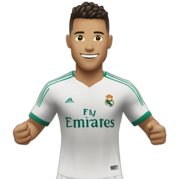 Ronaldo faisant sa célébration emoji