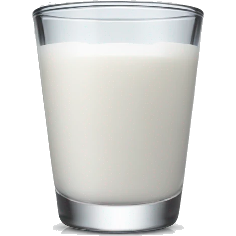 Milk in shot glass emoji