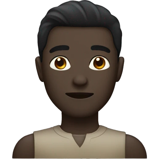 persono with black hair and slite dark skin emoji