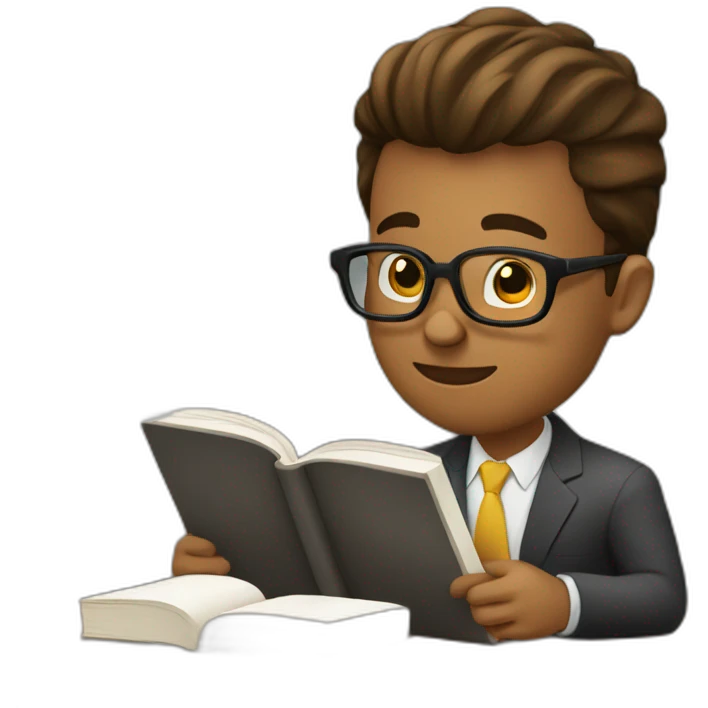 entrepreneur reading a book emoji