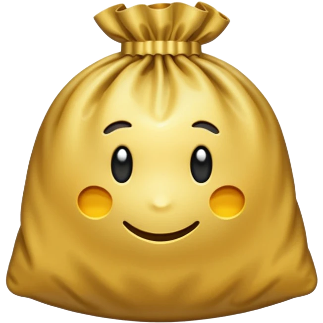 Un émoji de sac d'argent chic entrain de dormir emoji