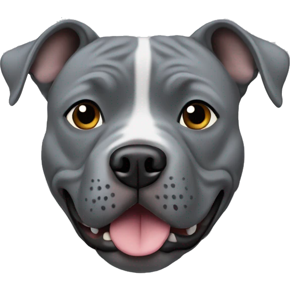 grey Staffordshire Bull Terrier emoji