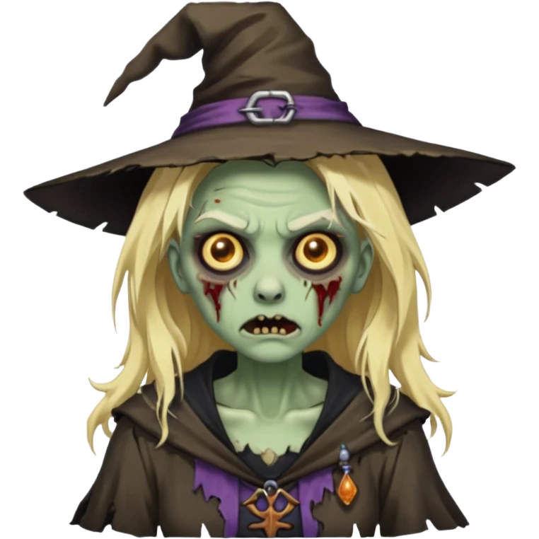 blonde zombie witch emoji