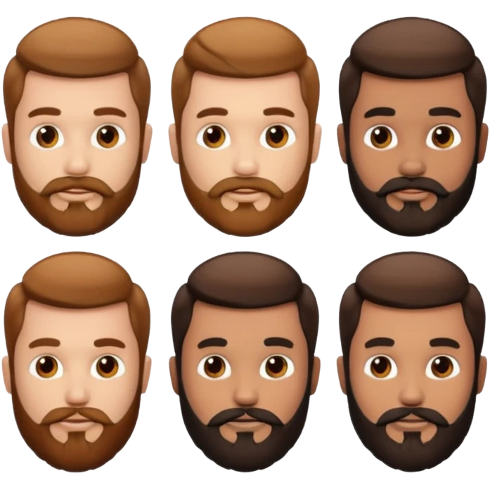 different beard emoji