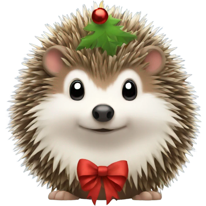 Christmas hedgehog emoji