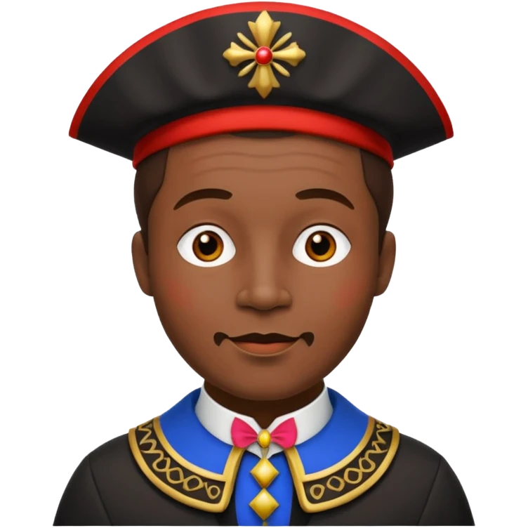 Sinterklaas zijn knecht, zwarte piet met , kraag, Piet pak  emoji
