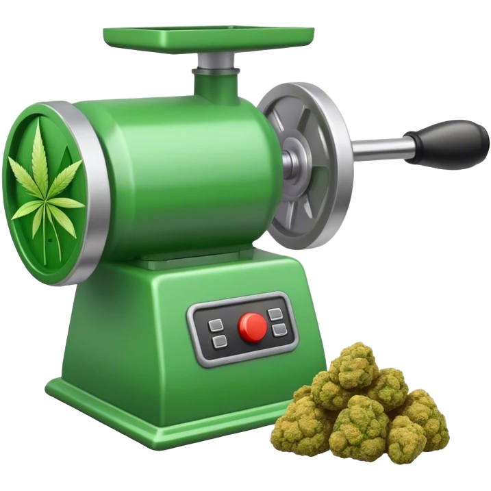 Weed nugs and grinder emoji emoji