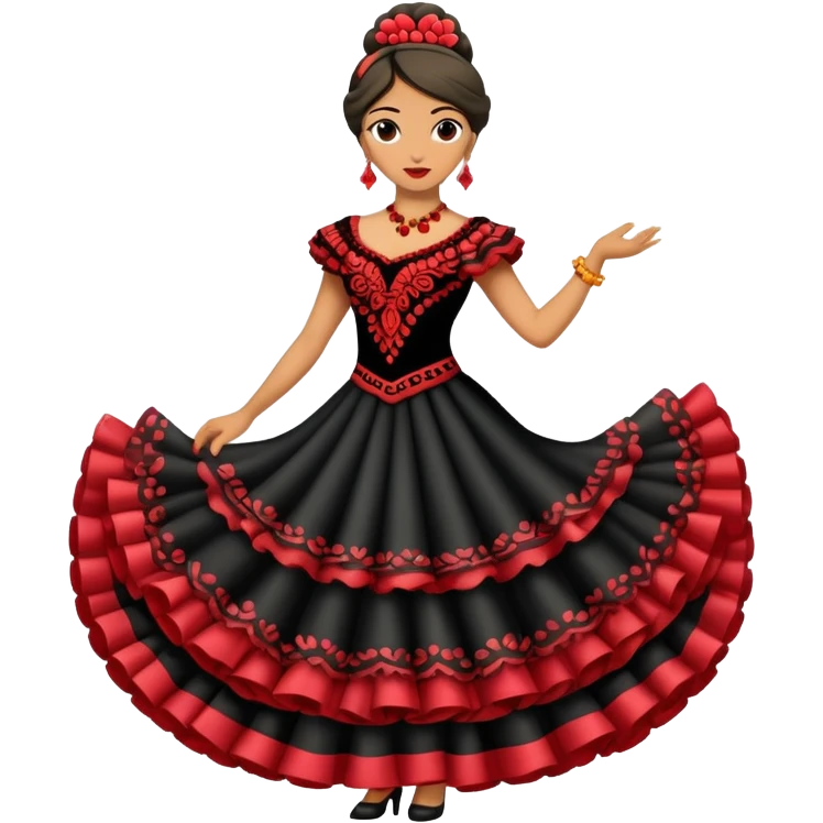 woman flamenco dancer till hips emoji