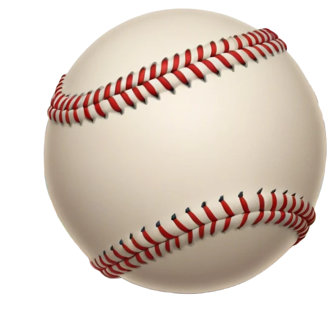 Cinematic Realistic image of a classic baseball, rendered with detailed stitching and textured leather, set against a nostalgic ballpark backdrop with soft, golden lighting that evokes Americana emoji