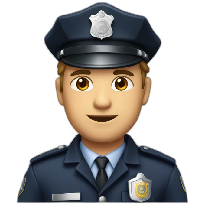 Policier énervé emoji