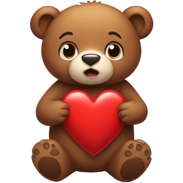 bear holding heart emoji