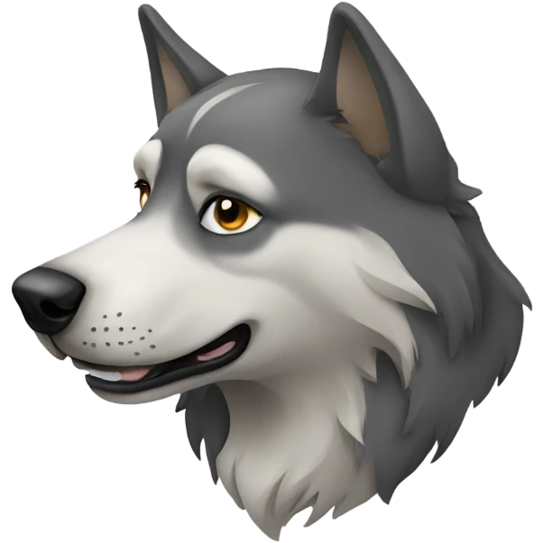 dog with wolf emoji
