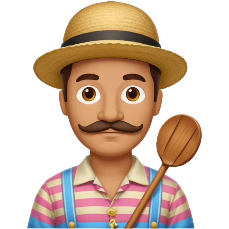 venetian gondolier with mustache emoji
