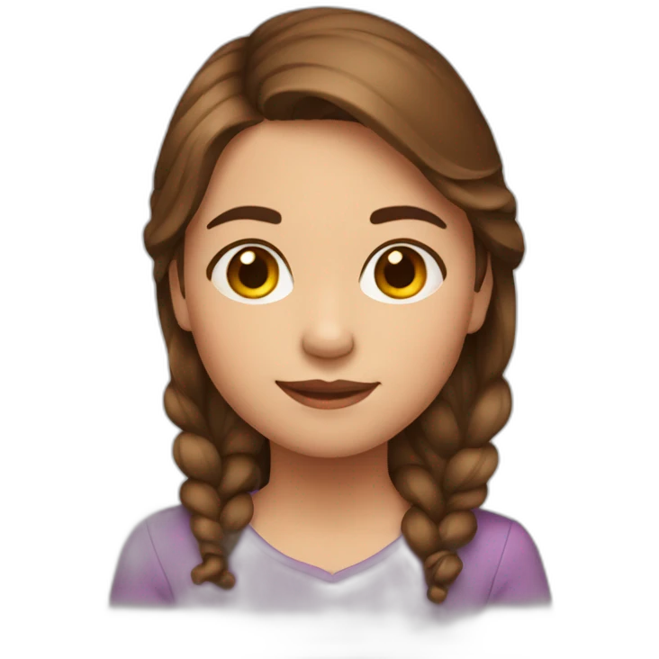 little-brown hair-niece emoji