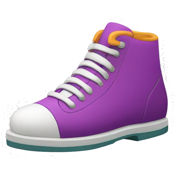colorful shoe on white background emoji
