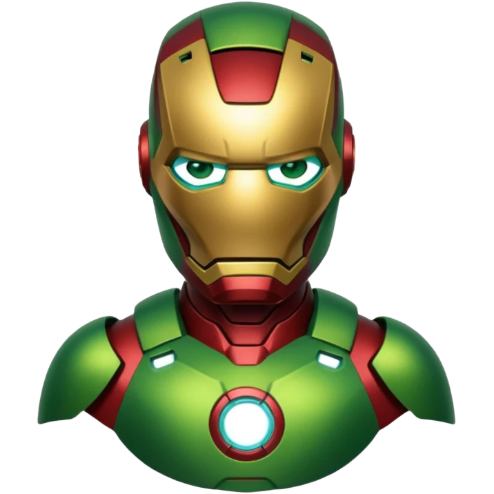 an green Ironman emoji