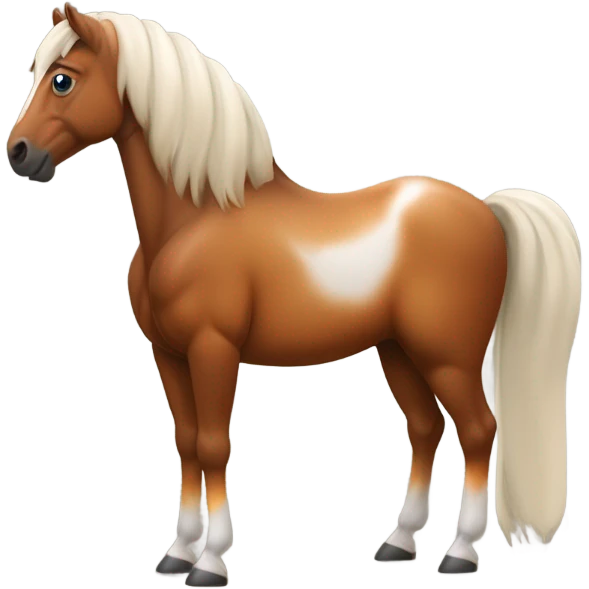 Cheval alezan brûlé emoji