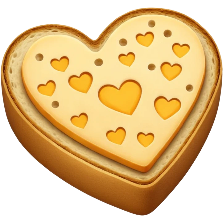 bread and cheese, and between them a heart emoji