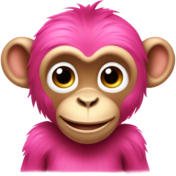 Pink monkey emoji