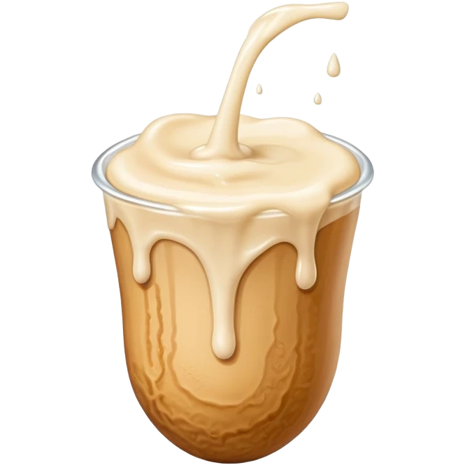 Peanut with dripping milk off of it emoji
