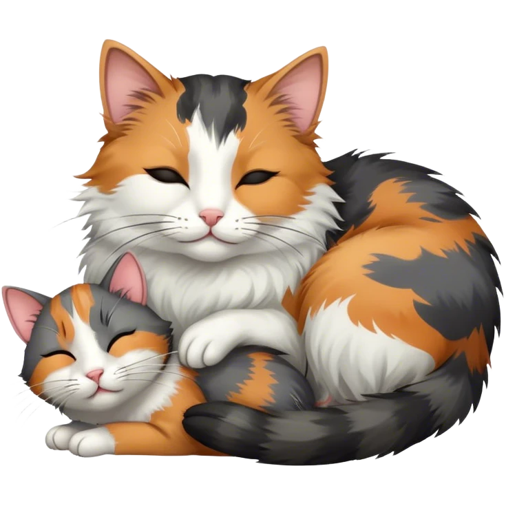 Cat sleeping with rat emoji