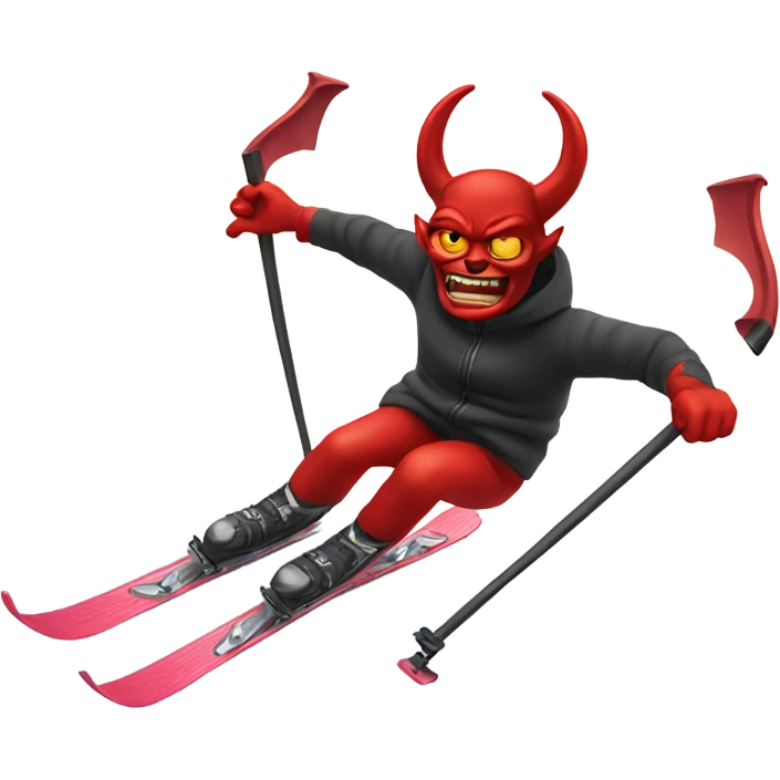 Devil on skis emoji