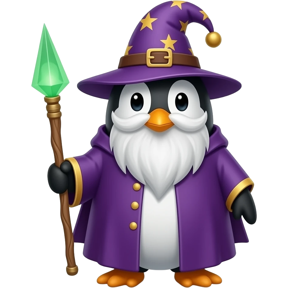 Penguin Wizard emoji