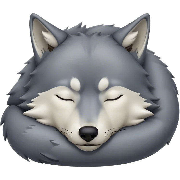 wolf sleeping emoji