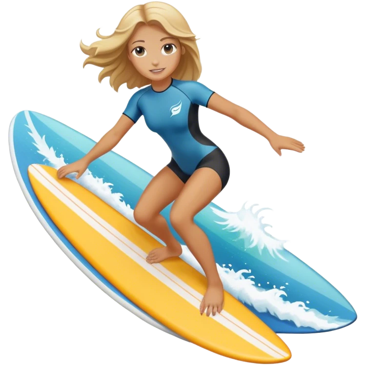 Ginger white girl surfing  emoji