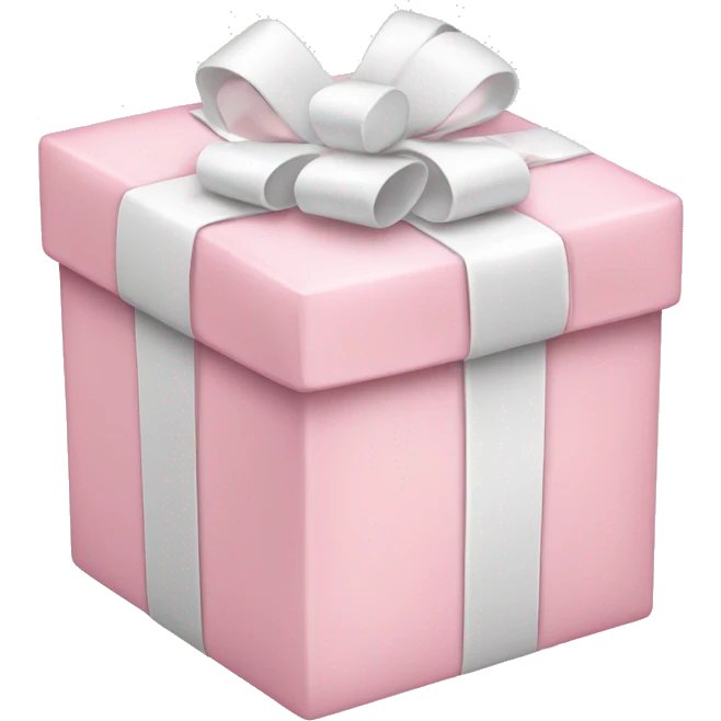 baby pink and white wrapped gift emoji