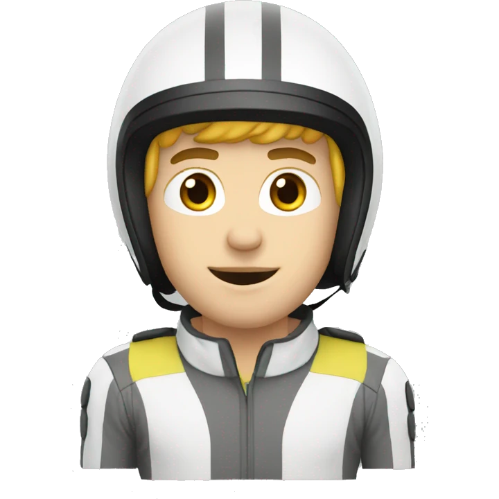 racer white male with a helmet emoji
