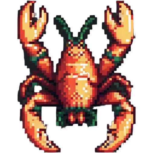 detailed lobster with raised claws emoji