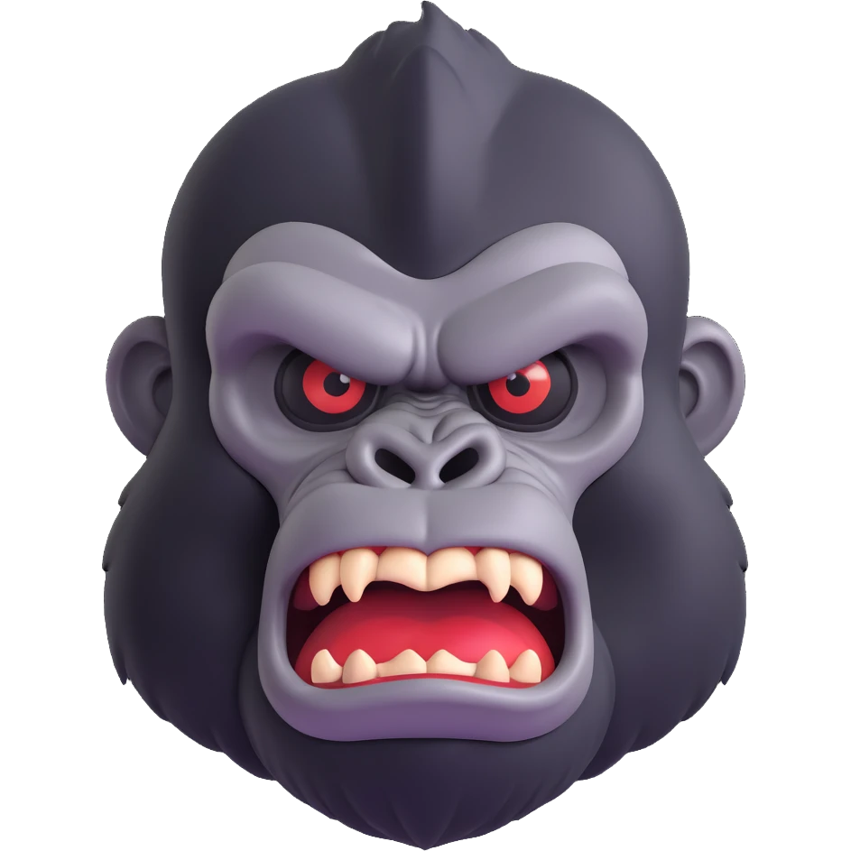 gorilla head ungry emoji