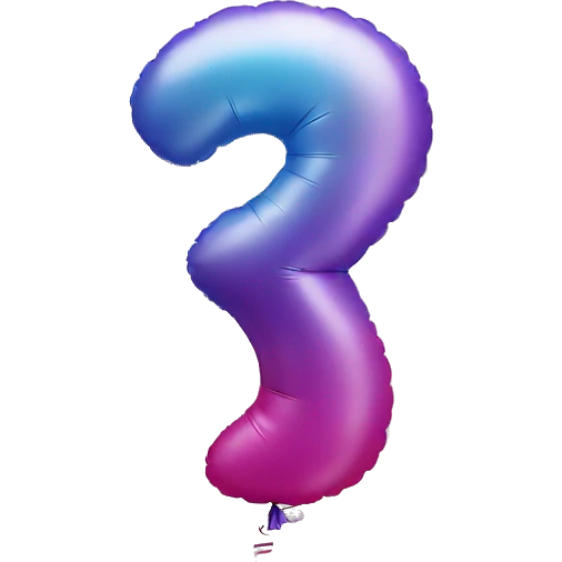 balloon in the shape of 13 emoji