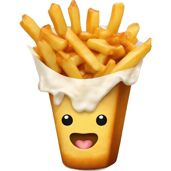 Poutine qui mange une poitine emoji