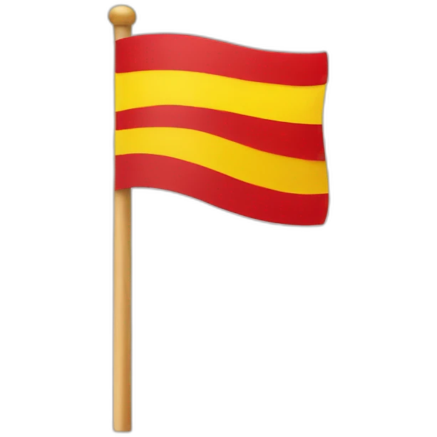 Create a flag with yellow on top and red on bottom emoji