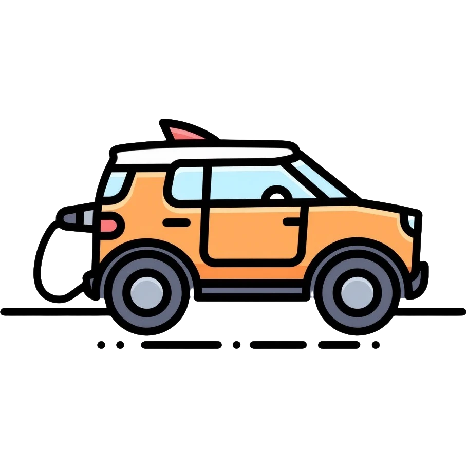 electric SUV with charging port emoji