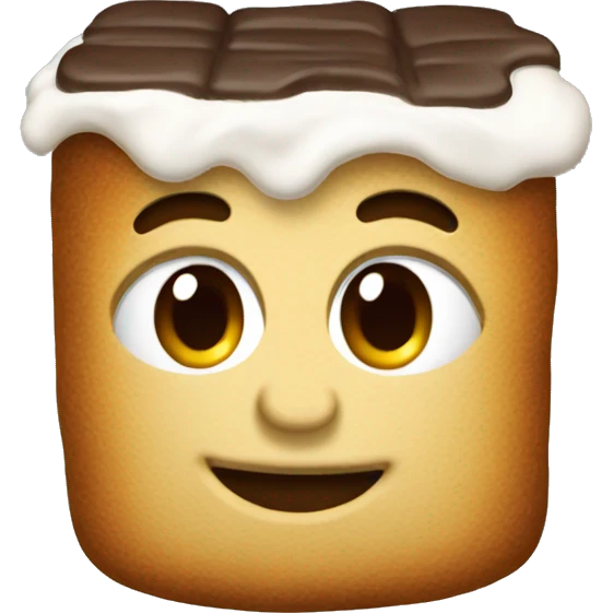 A realistic s’mores emoji